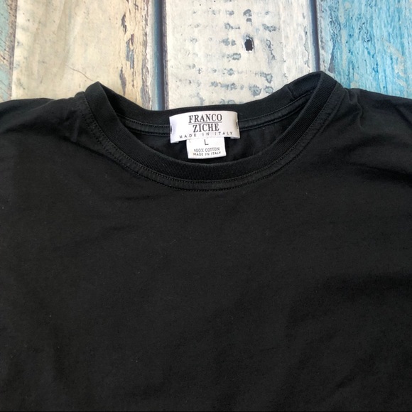 Franco Ziche T-shirt Black Cotton Italy - Picture 4 of 5